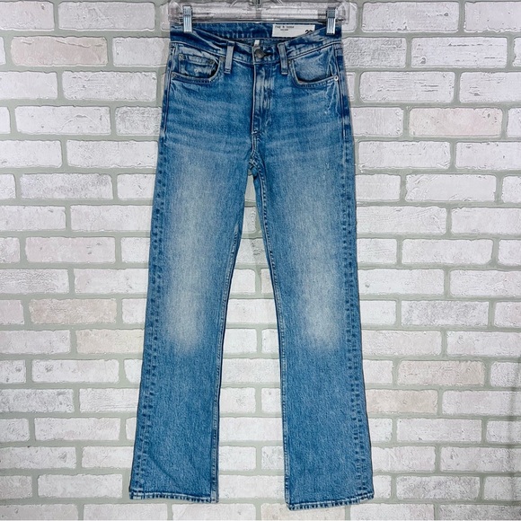 rag & bone Peyton Midrise Bootcut Jeans in Malvern Wash Size 23 - Picture 4 of 11
